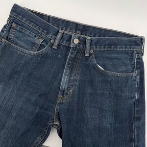 Levi's 505 Mens Jeans Dark Wash Straight Fit Size 34x34